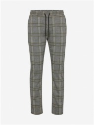 grey plaid trousers blend - men