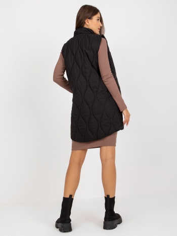 black quilted vest with zipper rue paris σε προσφορά