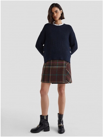 brown women`s plaid skirt with tommy hilfiger wool σε προσφορά