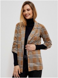 brown plaid jacket moodo - women