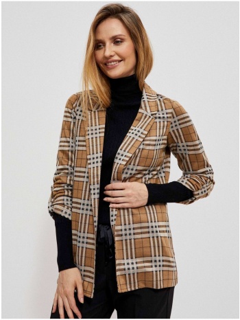 brown plaid jacket moodo - women σε προσφορά