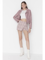 trendyol pink high waist shorts