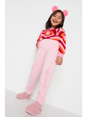 trendyol pink printed girl knitted sweatpants σε προσφορά