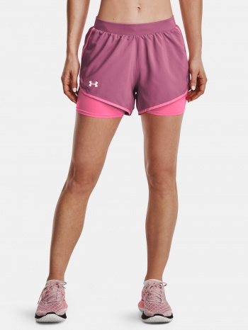 under armour shorts ua fly by 2.0 2n1 short-pnk - women σε προσφορά