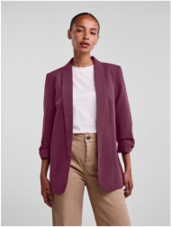 burgundy jacket with three-quarter sleeve pieces boss - women