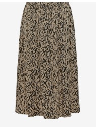 black-brown patterned midi skirt pieces nya - women