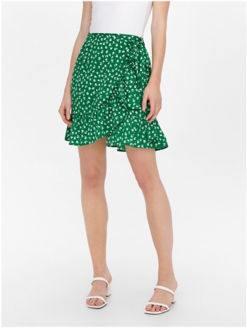 green floral short wrap skirt only olivia - women σε προσφορά