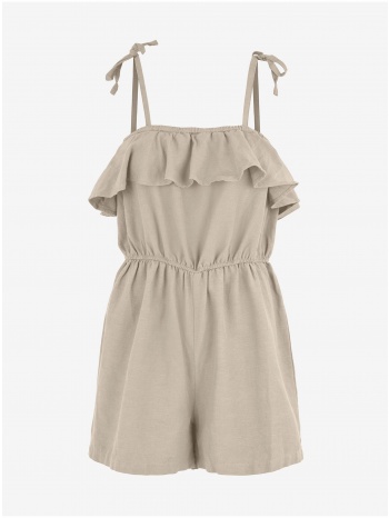 beige short hanger overalls pieces sunna - women σε προσφορά