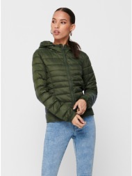 khaki quilted jacket only tahoe - women