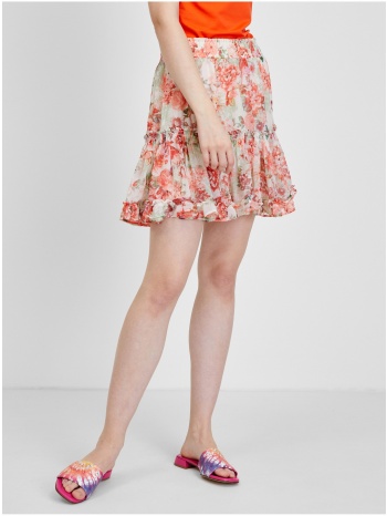 creamy-red floral skirt guess - women σε προσφορά