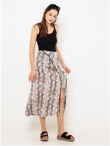 grey patterned skirt with slit camaieu - women σε προσφορά