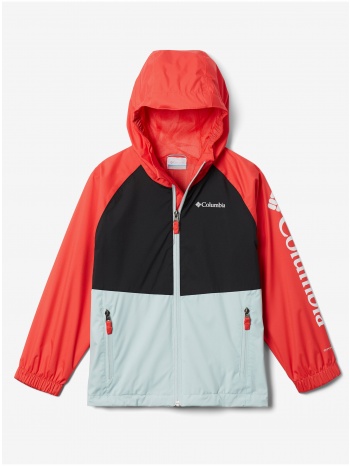 black-red kids lightweight waterproof jacket columbia dalby σε προσφορά