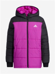 black-pink girls` quilted jacket adidas performance - unisex