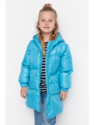 trendyol blue inflatable girl`s jacket