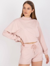 basic light pink sweatpants with high waist