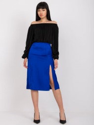 cobalt pencil skirt rue paris with high waist