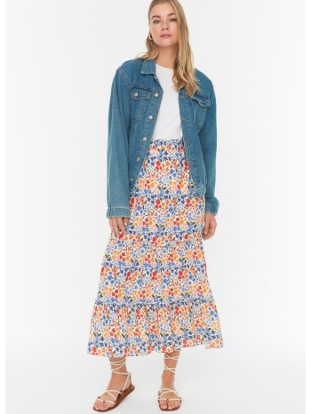 trendyol ecru colored floral patterned skirt σε προσφορά