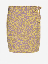 purple-yellow patterned wrap skirt noisy may clara - women