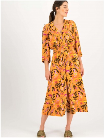orange women`s flowered culottes jumpsuit blutsgeschwister σε προσφορά