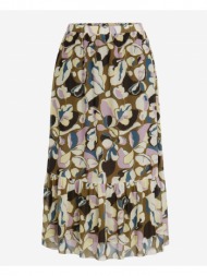 khaki women`s patterned midi skirt tom tailor - women