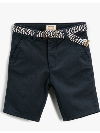 koton slim belt shorts pocket elastic waist above knee σε προσφορά