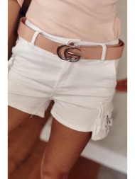 women`s white shorts with pockets