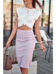 ribbed fitted skirt / lavender dress