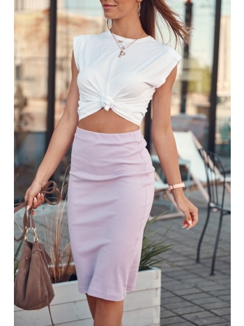 ribbed fitted skirt / lavender dress σε προσφορά