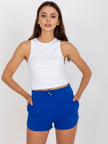 basic dark blue sweatpants with high waist σε προσφορά