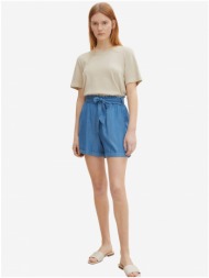blue women`s shorts with tom tailor denim tie - women