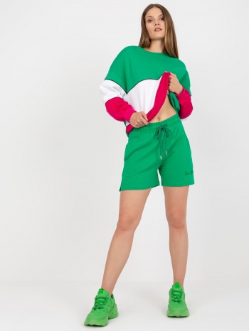 basic green sweatpants made of cotton rue paris σε προσφορά