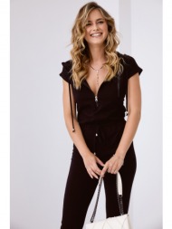 women`s black overall with hood
