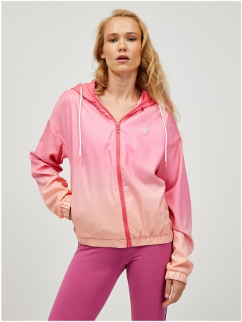pink women`s lightweight jacket guess clematis - women σε προσφορά