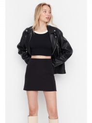 trendyol black mini skirt