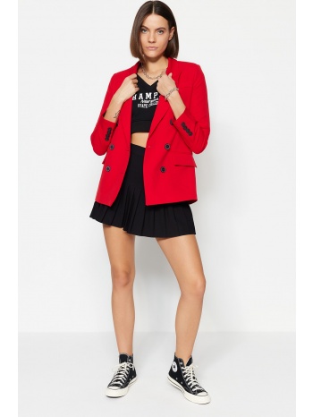 trendyol red blazer jacket