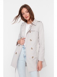 trendyol trench coat - beige - double-breasted