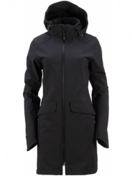 gts - women`s 3l softshell parka with hood - carbon