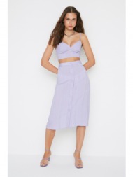 trendyol design lilac plaid skirt