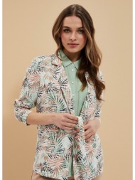 jacket with tropical pattern