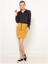 mustard sheath skirt camaieu - women