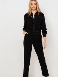 black jumpsuit with camaieu pockets - women