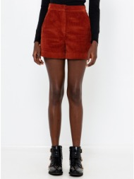 brown velvet shorts camaieu - women