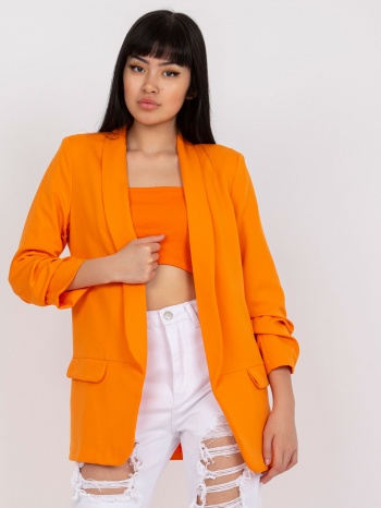 women`s light orange blazer with lining