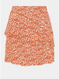 orange patterned skirt aware by vero moda hanna - women