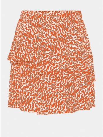 orange patterned skirt aware by vero moda hanna - women σε προσφορά