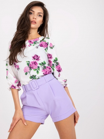 elegant purple shorts with pockets σε προσφορά