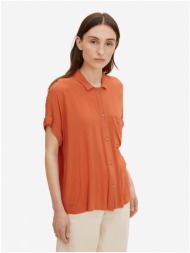 brick women`s short sleeve shirt tom tailor - women