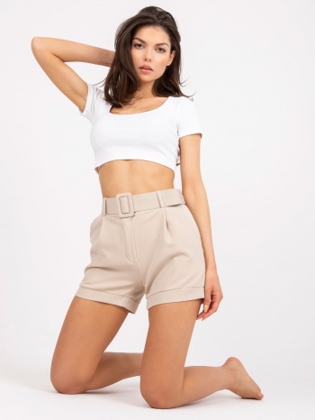 elegant beige shorts with pockets σε προσφορά