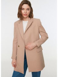 trendyol beige pocket flap blazer woven jacket