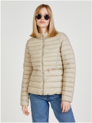 beige quilted winter jacket only madeline - women